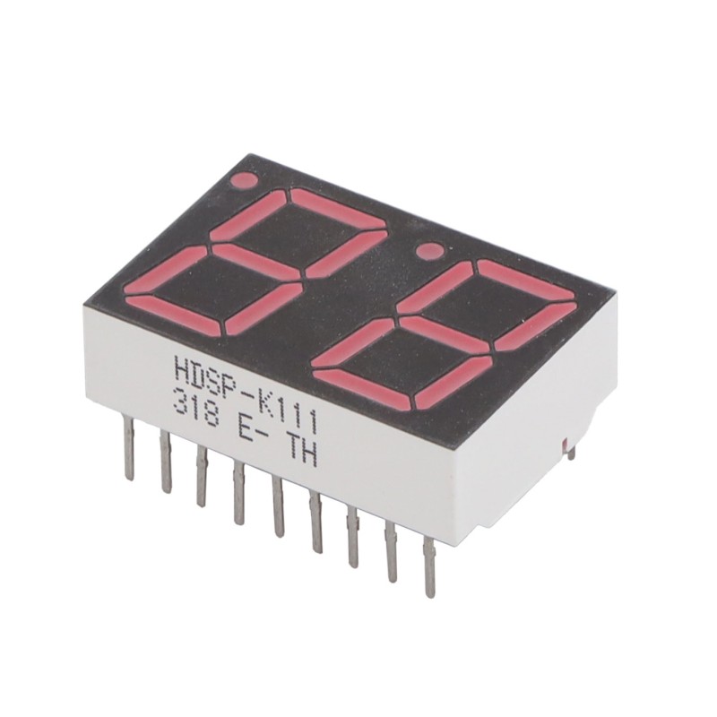 1 pcs : HDSP-K111 - DISPLAY 7SEG 0.56' DBL RED 18DIP
