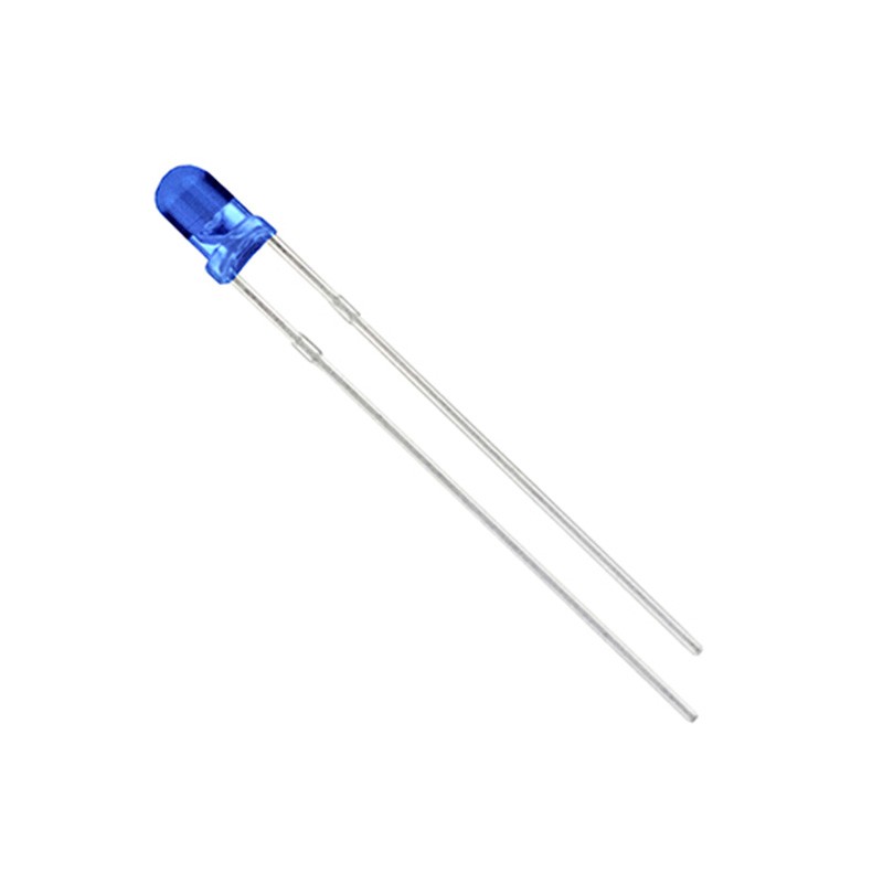 1 pcs : LTH3MM12VFR4600 - LED BLUE CLEAR T-1 T/H