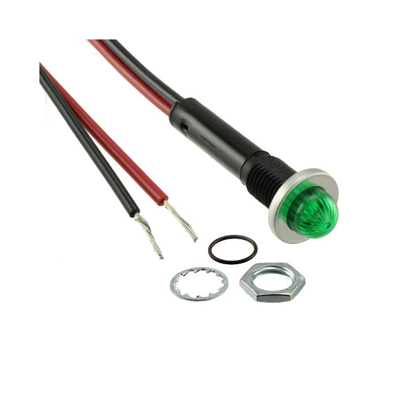 1 pcs : 6013M5 - INDICATOR NEON GREEN PANEL MNT