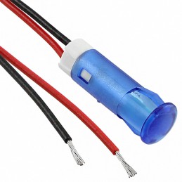 1 pcs : QS63XXB12 - INDICATOR 6MM FIXED BLU 12V WIRE
