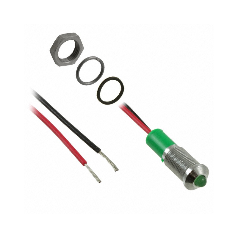 1 pcs : Q6P3CXXG24E - LED PANEL MOUNT INDICATOR GRN