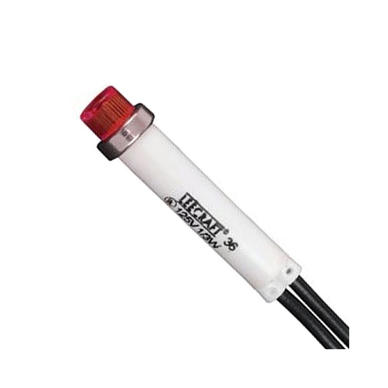 1 pcs : 36EN-2111 - RED NEON 125 VOLTS
