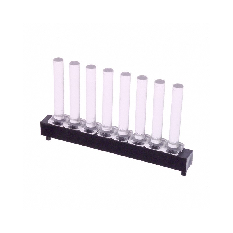 1 pcs : LPA-C081301S-20 - LIGHT PIPE 3MM 8POS VERT SMD