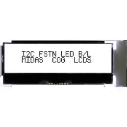 1 pcs : MCCOG21605D6W-FPTLWI - 2X16 CHARACTER CHIP-ON-GLASS LCD