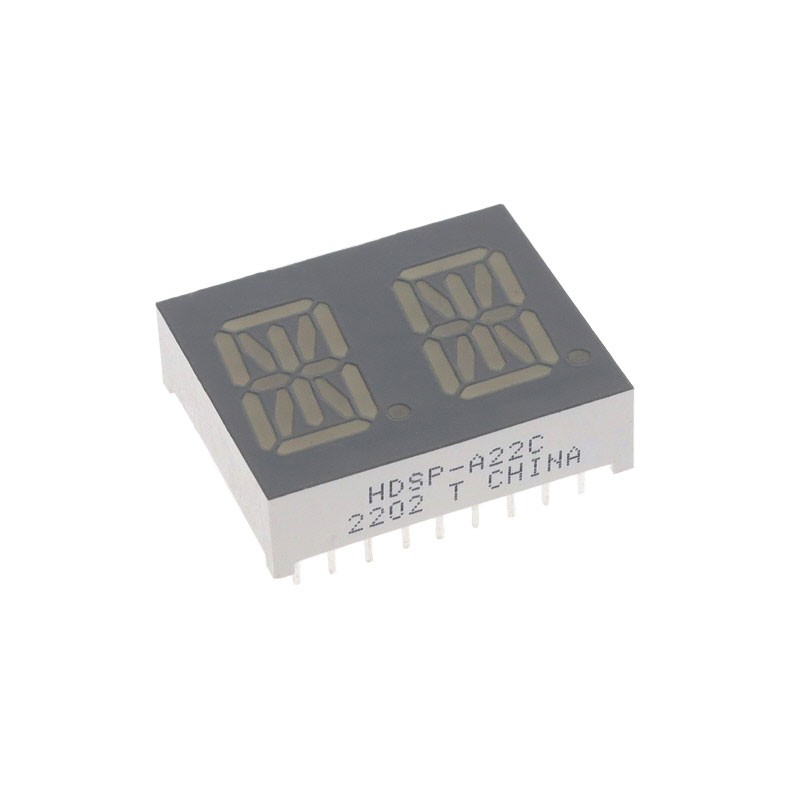 1 pcs : HDSP-A22C - DISP 14SEG 0.54' DBL RED 18DIP