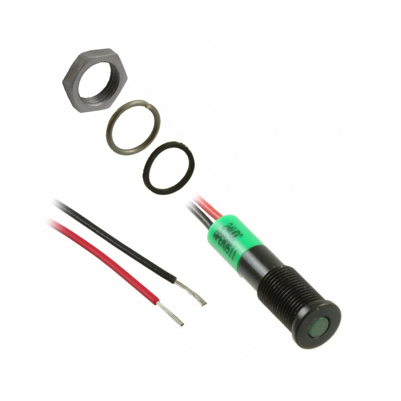 1 pcs : Q6F3BXXG24E - LED PM INDICATOR FLUSH GRN