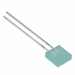 1 pcs : 5219266F - LED GREEN DIFFUSED RECT T/H