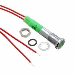 1 pcs : FL1M-6FW-1-G12V - LED GRN 6MM NUT 12VAC/DC STK