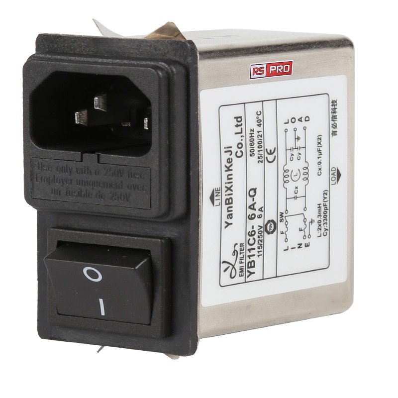 1 pcs - RS PRO IEC Inlet Filter