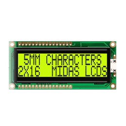 1 pcs : MC21605G6WD-SPTLY-V2 - 2X16 CHARACTER CHIP-ON-BOARD LCD