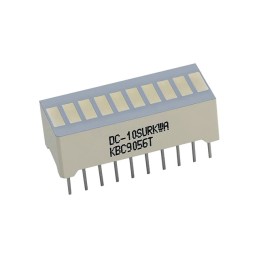 1 pcs : DC10SURKWA - LED CBI 5.08X1.78MM 10SEG R VERT