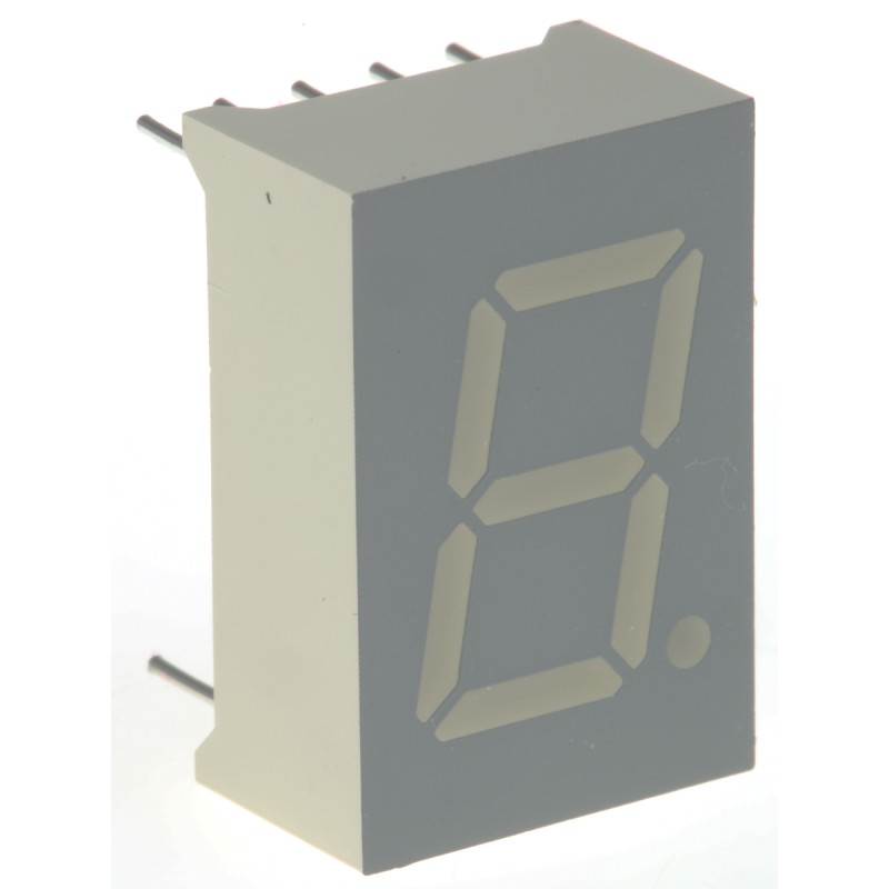 1 pcs - SA05-11GWA Kingbright 7-Segment LED Display, CA Green 10 mcd RH DP 12.7mm