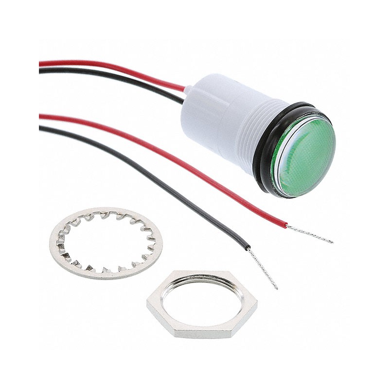 1 pcs : PML50GFVW - LED GREEN ROUND PANEL MOUNT