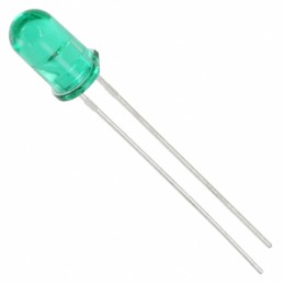 1 pcs : 5219251F - LED GREEN CLEAR 5MM T/H
