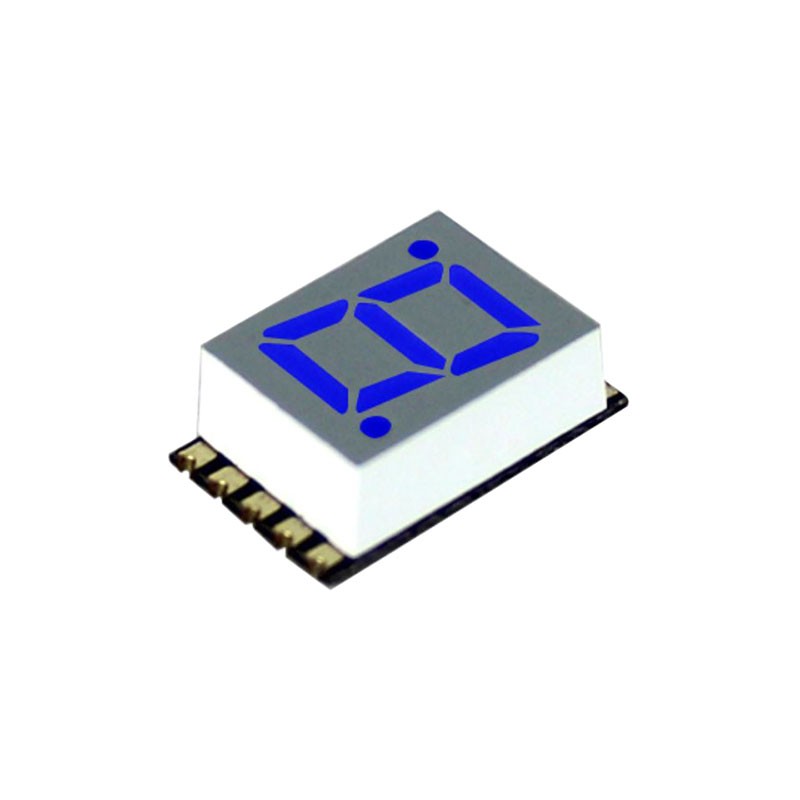 1 pcs : DSM7TA28106T - DISPLAY 7SEG 0.28' SGL BLU 10SMD