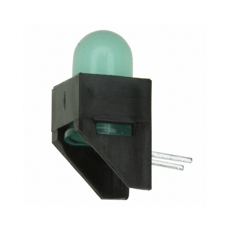 1 pcs : HLMP-4740-A00B2 - LED CBI 5MM GREEN RA HOUSING