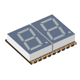 1 pcs : XZFCBD10A2 - 0.4' BLUE DUAL DIGIT CA SMD LED
