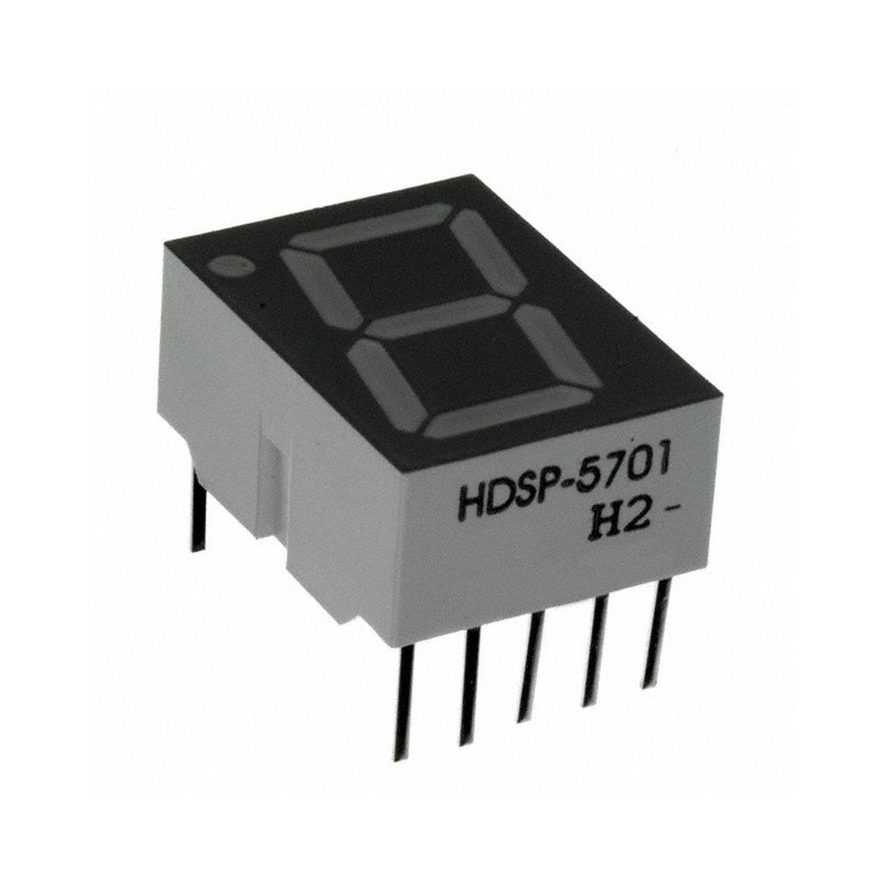 1 pcs : HDSP-5701 - DISPLAY 7SEG 0.56' SGL YLW 10DIP