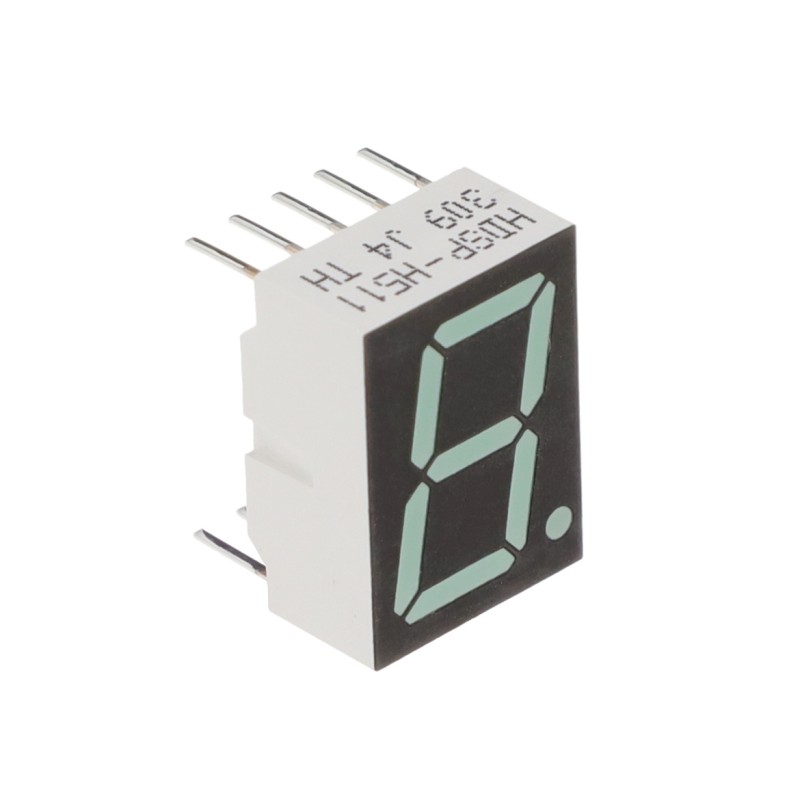 1 pcs : HDSP-H511-IJ000 - S4,0.56S,GRN,CA,T/S BLACK