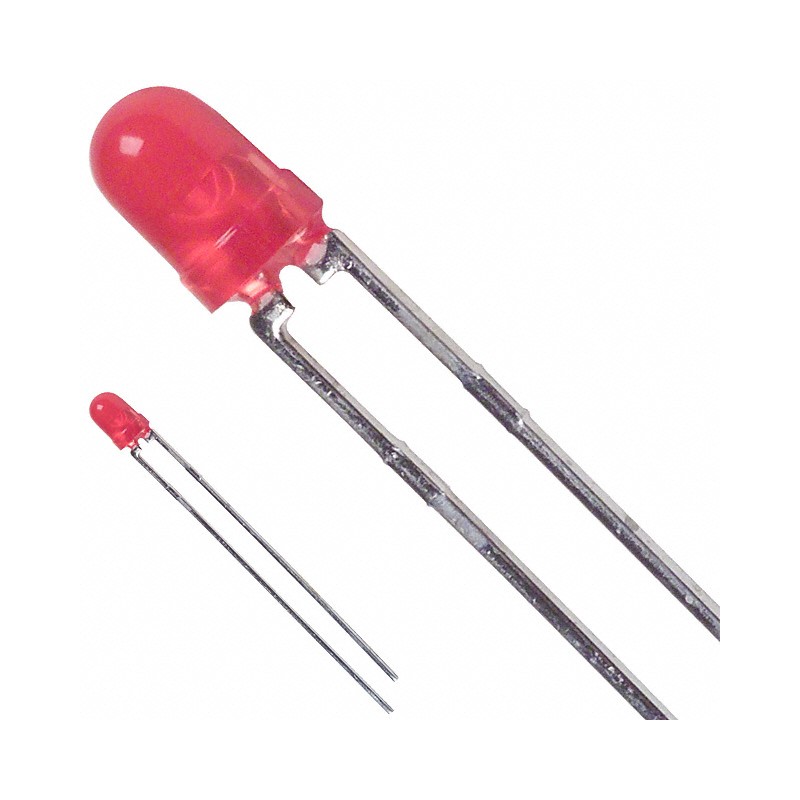 1 pcs : 5219216F - LED RED DIFFUSED 3MM T/H