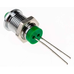 1 pcs - RS PRO Green Panel Mount Indicator, 2V dc, 8mm Mounting Hole Size, IP67
