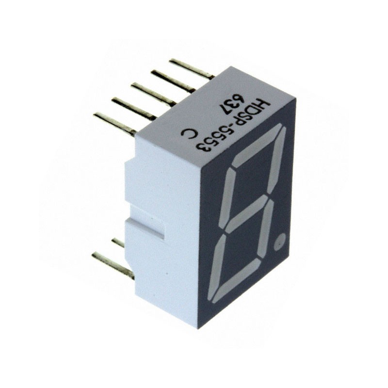 1 pcs : HDSP-5553 - DISPLAY 7SEG 0.56' SGL RED 10DIP