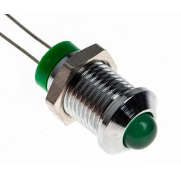 1 pcs - RS PRO Green Panel Mount Indicator, 2V dc, 8mm Mounting Hole Size, IP67