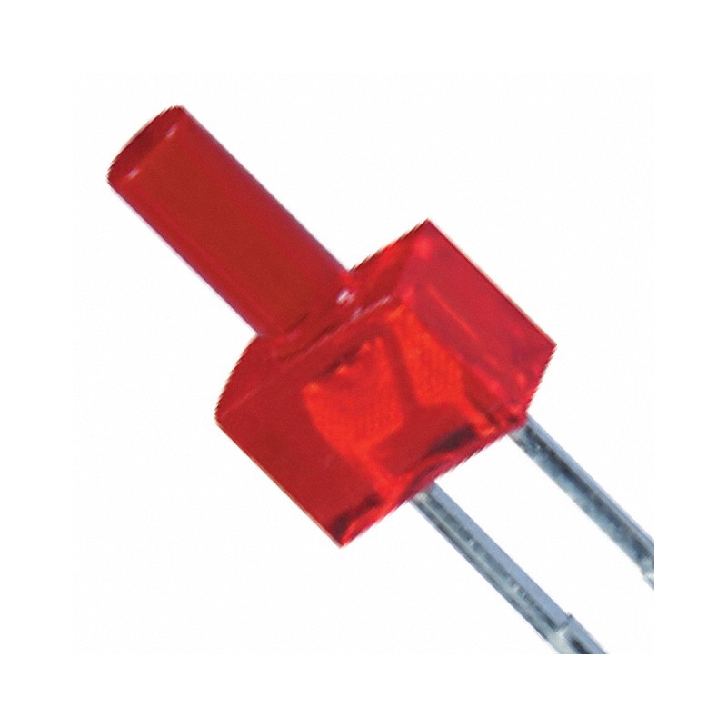 1 pcs : XLUR13D - LED RED DIFFUSED FLAT TOP T/H