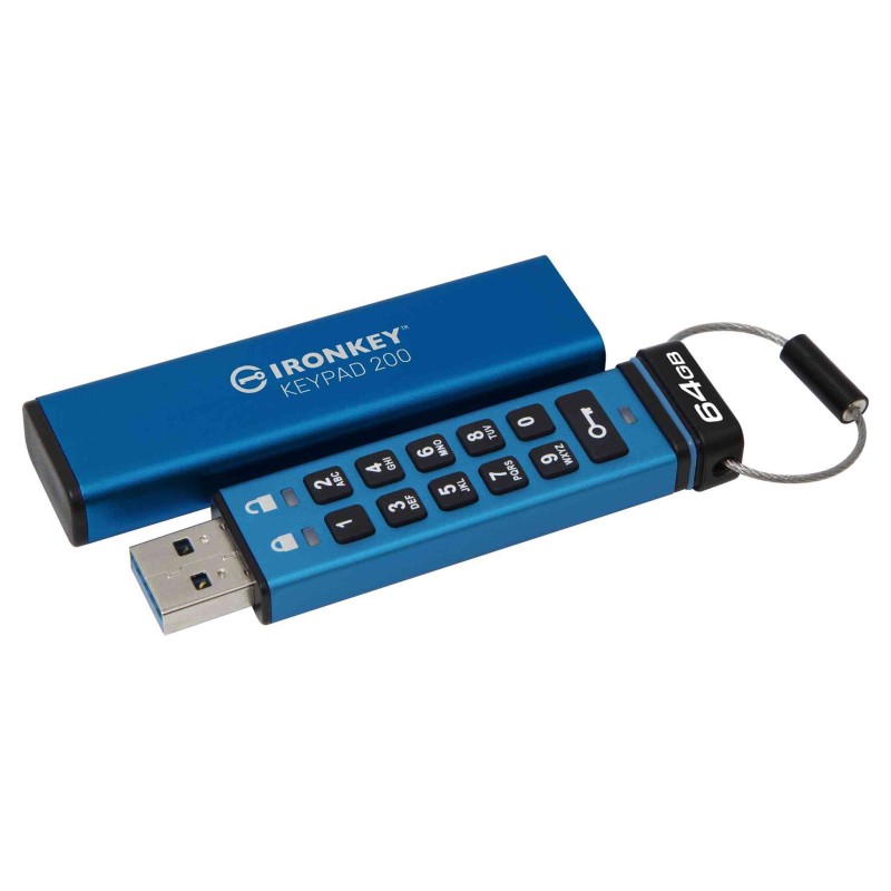 1 pcs - Kingston IronKey Keypad 200 64 GB USB 3.2 USB Stick