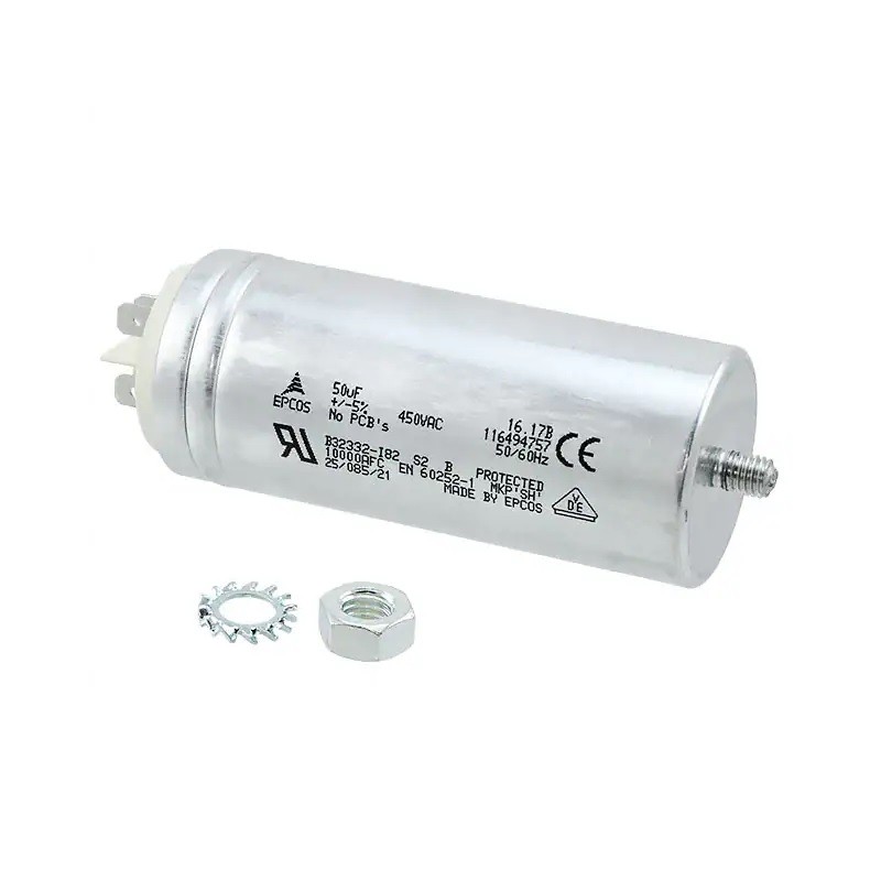 1 pcs - EPCOS B32332 Polypropylene Film Capacitor, 450V ac, ±5%, 50μF, Stud Mount