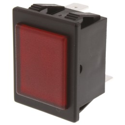 1 pcs - Arcolectric (Bulgin) Ltd Red Neon Panel Mount Indicator, 230V ac, 30 x 22.1mm Mounting Hole Size