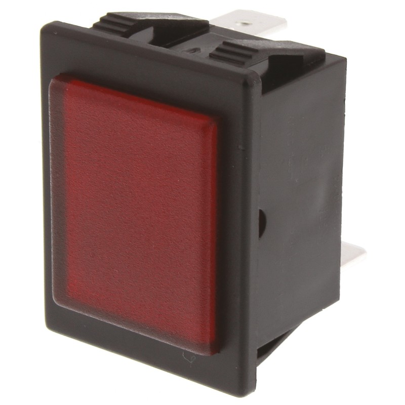 1 pcs - Arcolectric (Bulgin) Ltd Red Neon Panel Mount Indicator, 230V ac, 30 x 22.1mm Mounting Hole Size