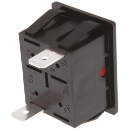 1 pcs - Arcolectric (Bulgin) Ltd Red Neon Panel Mount Indicator, 230V ac, 30 x 22.1mm Mounting Hole Size