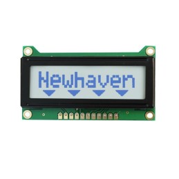 1 pcs : NHD-0108HZ-FSW-GBW - LCD MOD 8DIG 8X1 TRANSFLECTV WHT