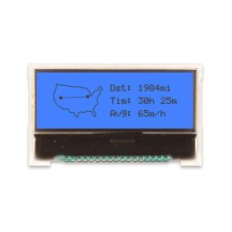 1 pcs : NHD-C12832A1Z-FSB-FBW-3V3 - LCD COG GRAPH 128X32 BLUE BKLT