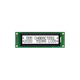 1 pcs - Midas MC22005A6W-FPTLWS-V2 Alphanumeric LCD Alphanumeric Display, 2 Rows by 20 Characters