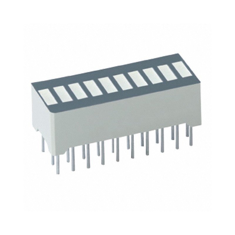 1 pcs : XGURUGX10D - LED CBI 5.08X1.78MM 10SEG G/R TH