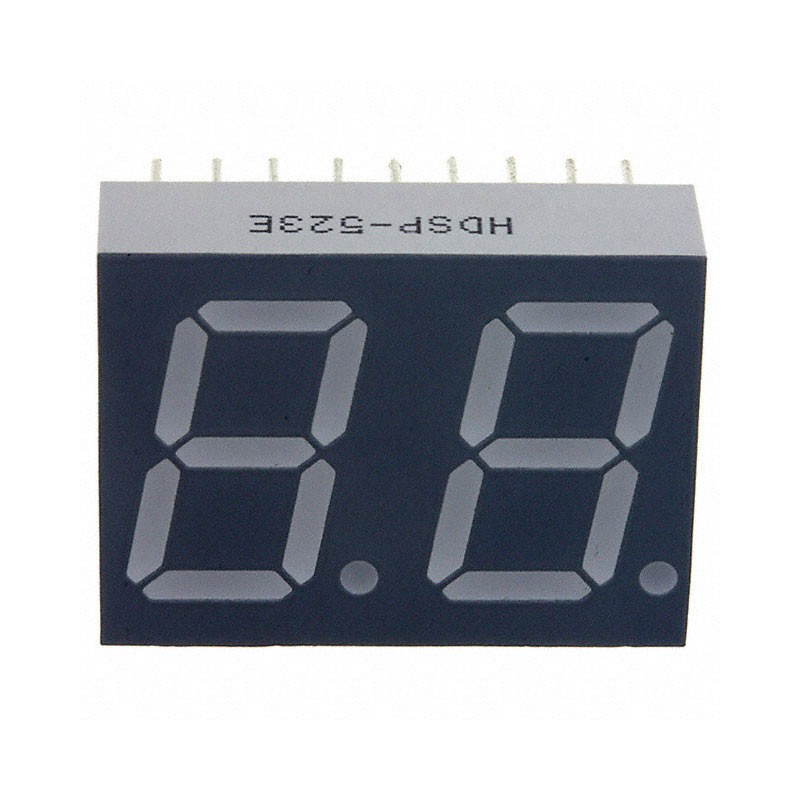 1 pcs : HDSP-523E - DISPLAY 7SEG 0.56' DBL RED 18DIP