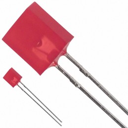 1 pcs : HLMP-0301 - LED RED DIFFUSED RECTANGULAR T/H