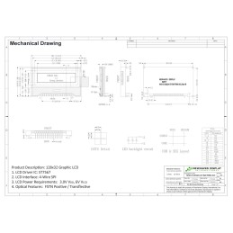 1 pcs - NEWHAVEN DISPLAY INTERNATIONAL NHD-C12832A1Z-FSW-FBW-3V3 NHD LCD LCD Display, White on White, Transflective