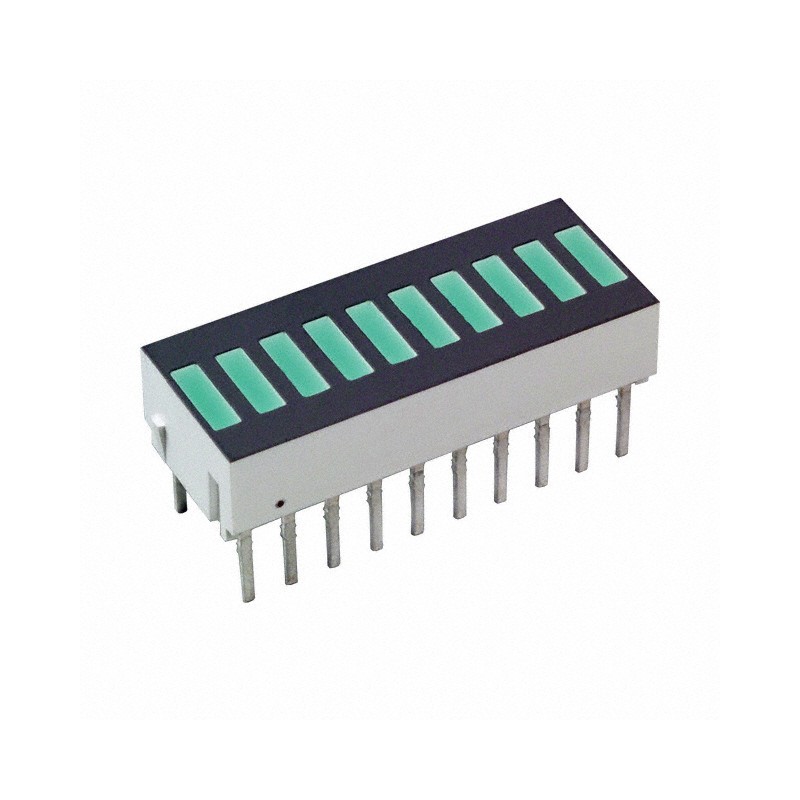 1 pcs : HDSP-4850 - LED CBI 10-SEG GRN THROUGH HOLE