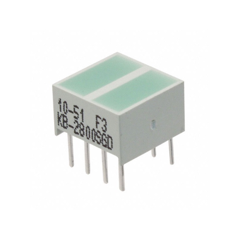 1 pcs : KB2800SGD - LED CBI 8.89X3.81MM 2SEG GN VERT