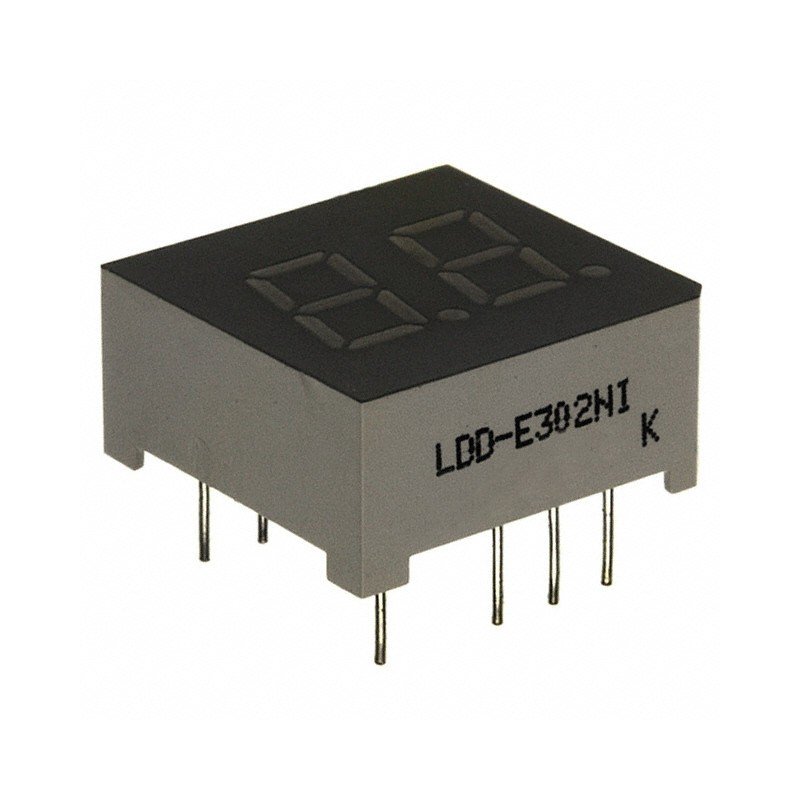 1 pcs : LDD-E302NI - DISPLAY 7SEG 0.3' DBL GRN 10DIP