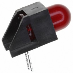 1 pcs : HLMP-3301-F00B2 - LED CBI 5MM RED RA HOUSING