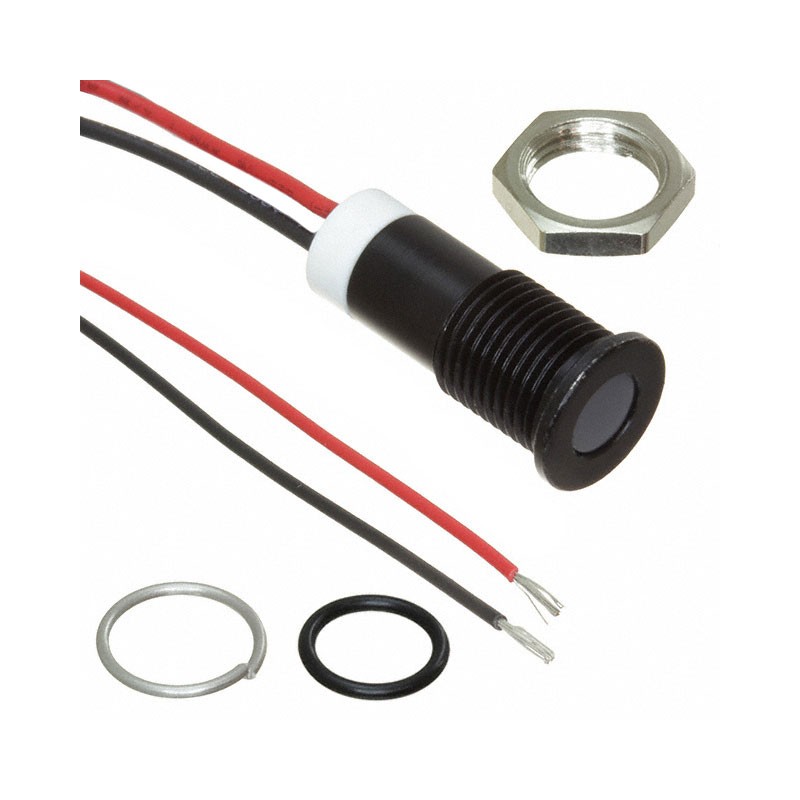 1 pcs : Q6F7BYYRG02E - LED INDICATOR 6MM FLUSH 2VDC IP6