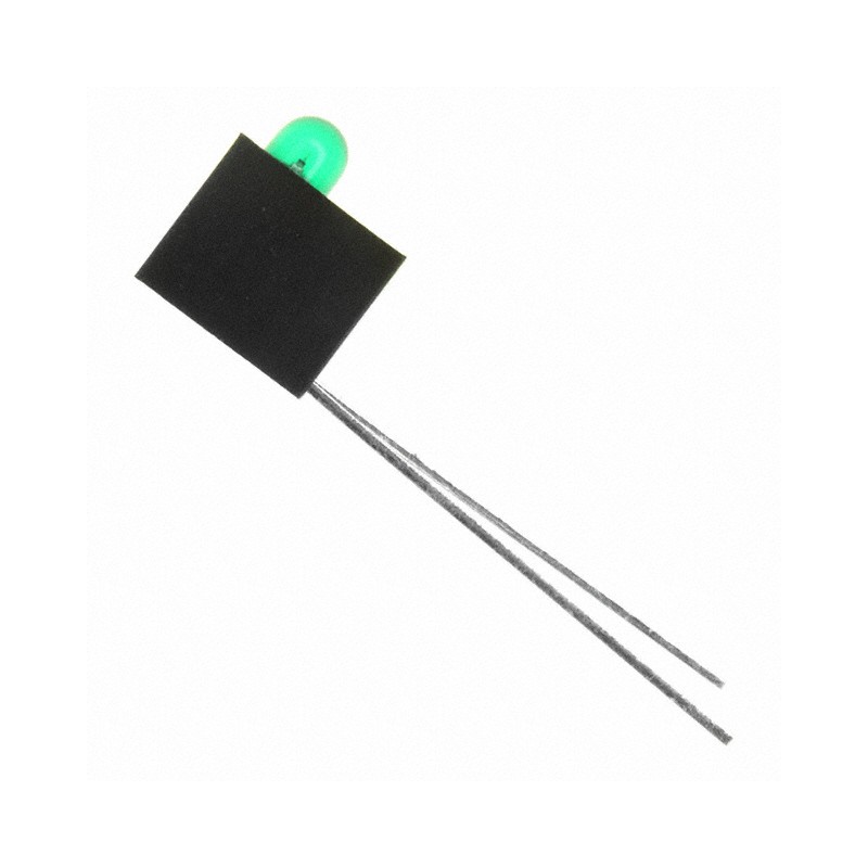 1 pcs : HLMP-1640-B00A1 - LED CBI 3MM GRN RA HSG