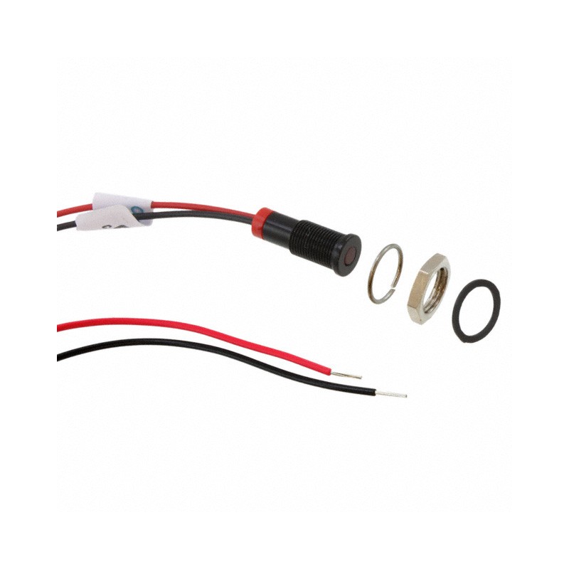 1 pcs : Q6F7BXXR02E - LED PM INDICATOR FLUSH RED