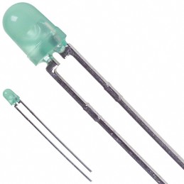 1 pcs : 5219210F - LED GREEN DIFFUSED 3MM T/H