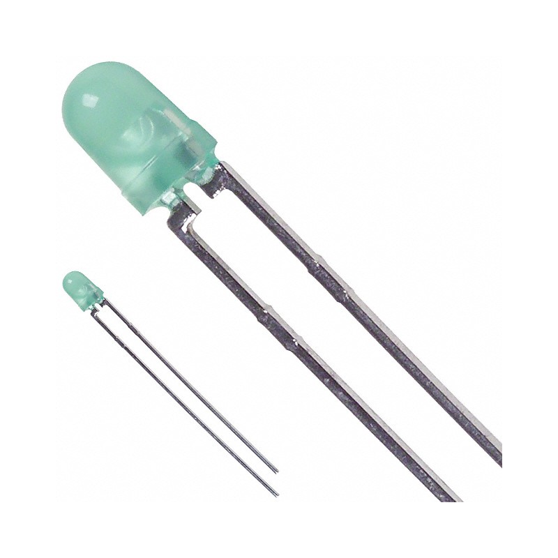 1 pcs : 5219210F - LED GREEN DIFFUSED 3MM T/H