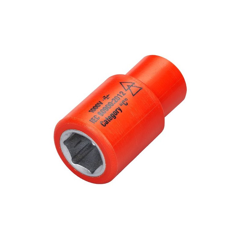 1 pcs - ITL Insulated Tools Ltd 1/4 in Drive 5.5mm Insulated Standard Socket, 6 point, VDE/1000V, 41 mm Overall Length
